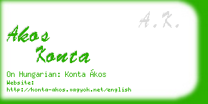 akos konta business card