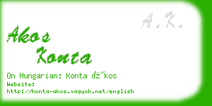 akos konta business card